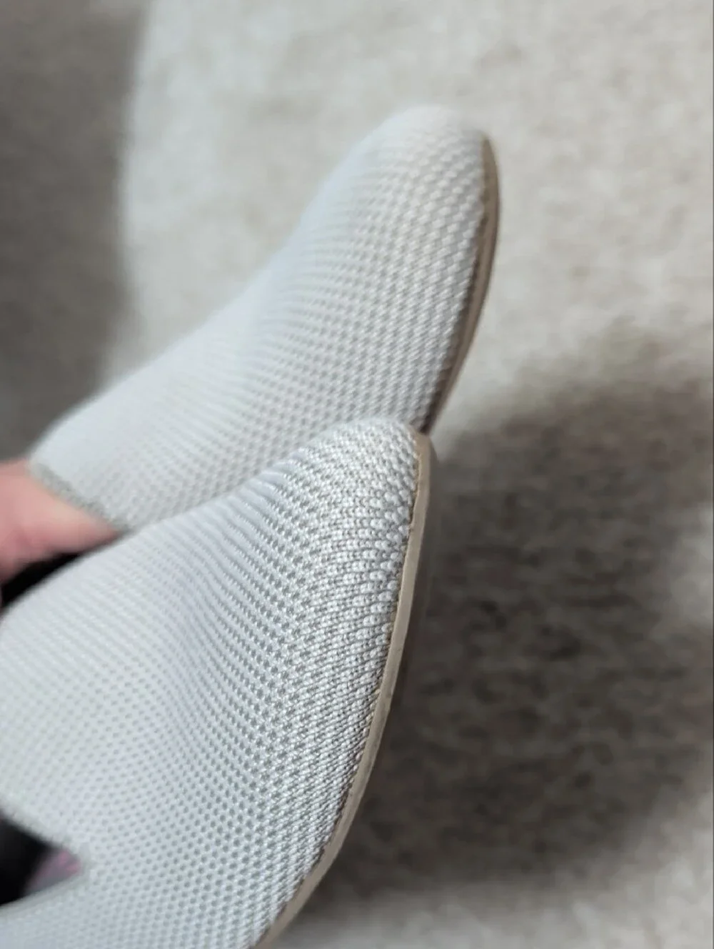 🌱 Rothy 🌱 Loafer Slip-On Flats in Light Beige / Cream Sz 8 GUC